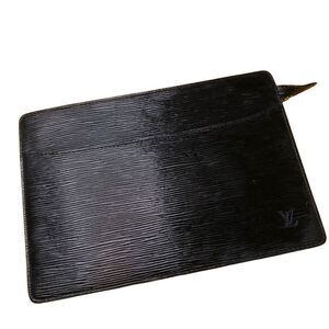 Louis Vuitton Black Epi Leather Noir Pochette Homme Clutch Bag
